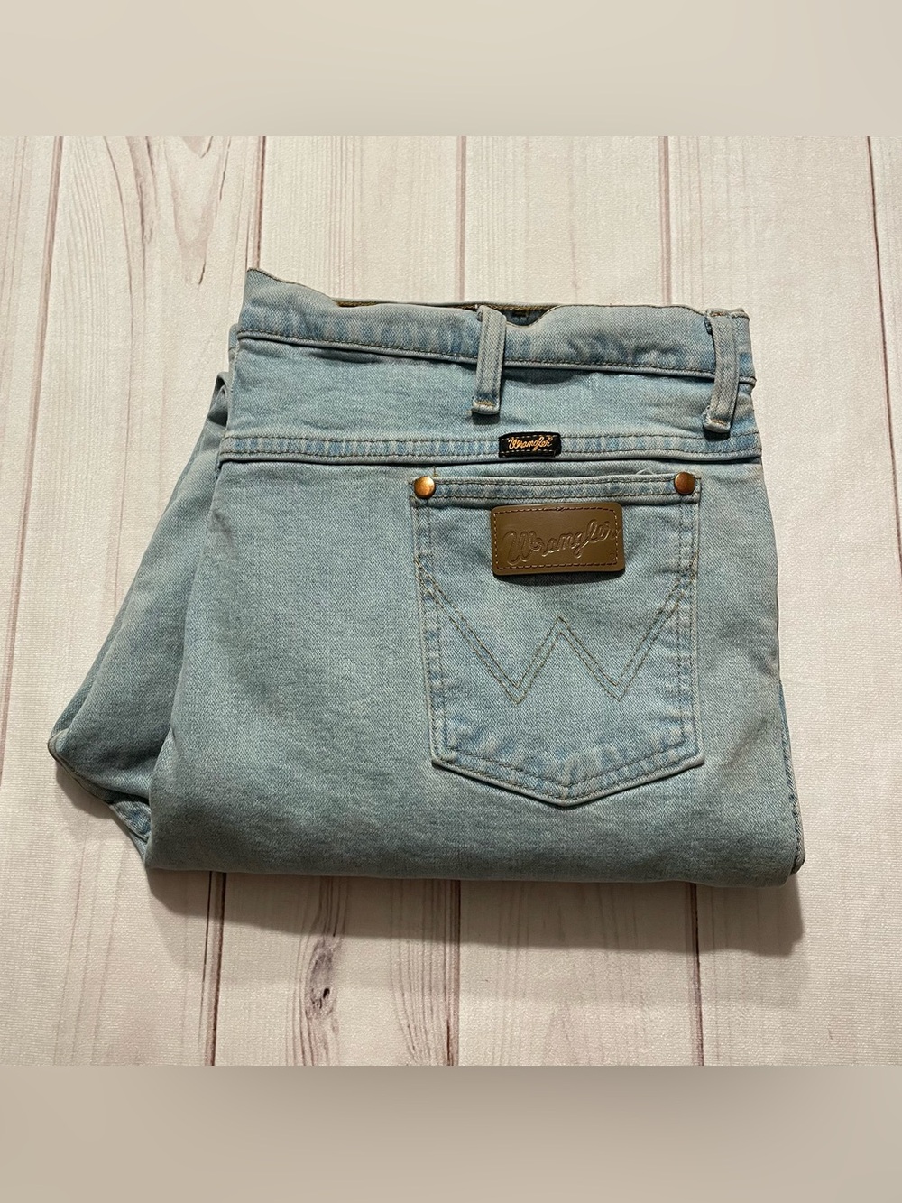 Wrangler Cowboy Cut Jeans Men’s 42x30 (40x30) Light Blue 10936AFGH Work Western